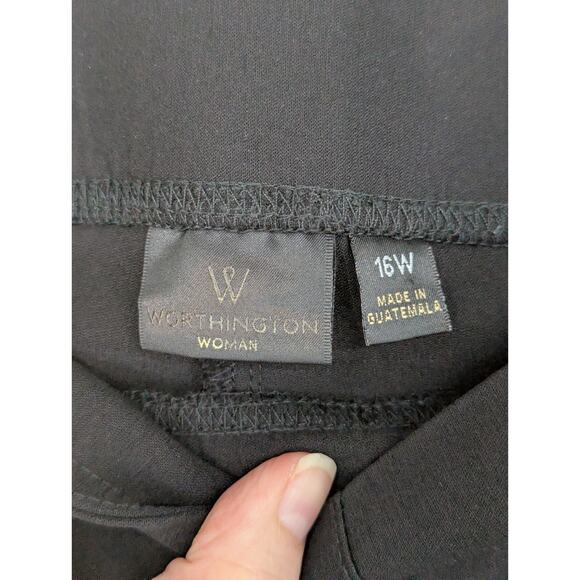 Worthington Woman Black Pants Size 16W -0925F138 - Picture 2 of 8